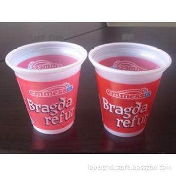 White Disposable Plastic Ice Cream Cups For Yogurt 250ml 8o